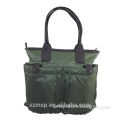 2014 winter quilting polyester woman gender function handbag,leather handles tote bag